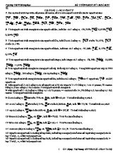 Đề cương học kỳ I Hoá học 10 - Trường THPT Hưng Đạo